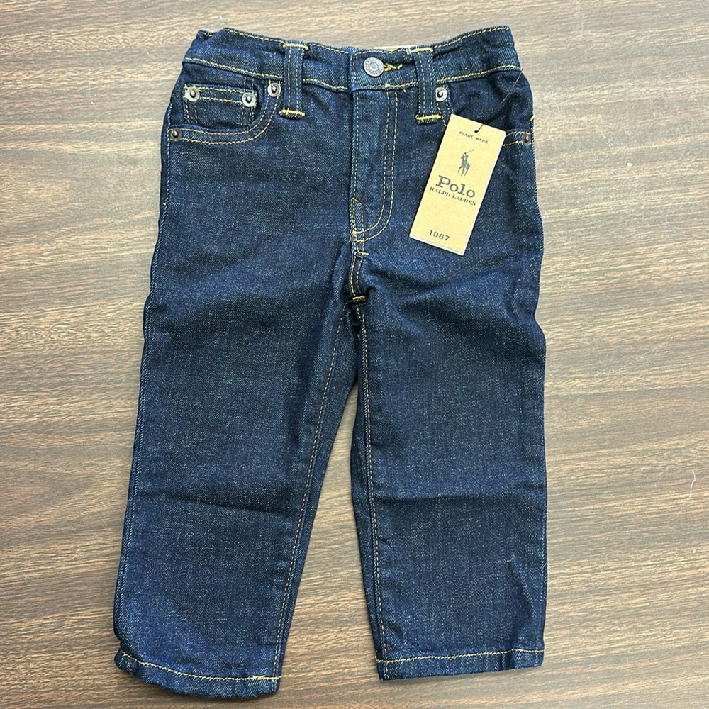 POLO RALPH LAUREN BLUE DENIM JEANS SIZE 18 M
